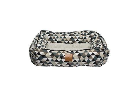 Mog & Bone Bolster Dog Bed Mocca Diamond  -  Small or Large