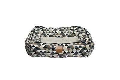 Mog & Bone Bolster Dog Bed Mocca Diamond - Small or Large