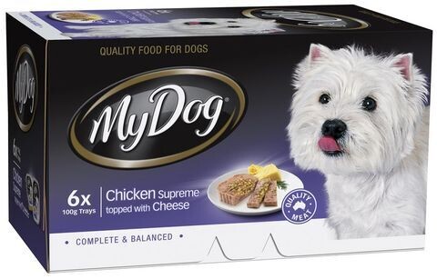 My Dog Chicken Supreme With Cheese Trays Wet Dog Food  - 6 x 100 gams