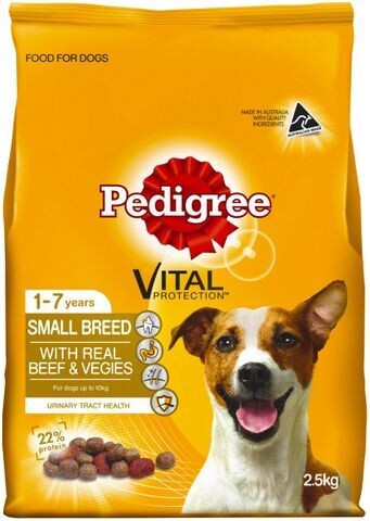 Pedigree Beef & Vegetable Mini Meaty Bites Dog Food 2.5Kg