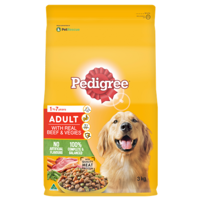 PEDIGREE Adult Dry Dog Food Real Mince And Vegies - 3 kg