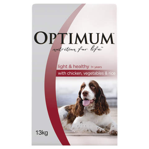 Optimum Adult Light & Healthy Dry Dog Food Chicken Vegetables & Rice -  15 kg