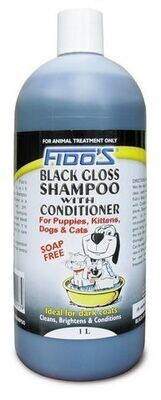 Fido's Black Gloss Shampoo With Conditioner - 250 ml or 1 litre
