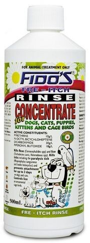 Fido's Fre-Itch Rinse Concentrate for Dogs & Cats  -  250 ml  , 500 ml or 5 litres