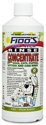 Fido's Fre-Itch Rinse Concentrate for Dogs & Cats - 250 ml , 500 ml or 5 litres