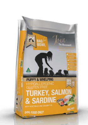 Meals for Mutts Puppy & Whepling  Turkey, Salmon and Sardine  -   9 kg