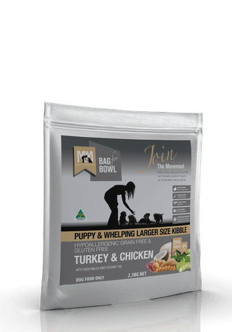 Meals for Mutts Large Breed Puppy & Whelping Turkey & Chicken Grain & Gluten Free  -  2.5 kg , 9 kg or 20 kg.