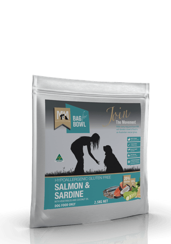 Meals for Mutt Adult Dog Salmon , Sardine Gluten Free  -  2.5 kg , 9 kg or 20 kg