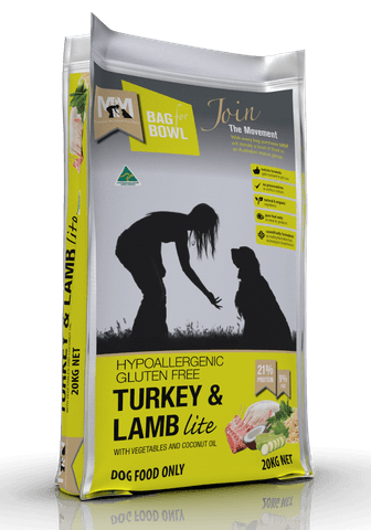 Meals For Mutts Turkey & Lamb Lite Adult Dry Dog Food Gluten Free  -  20 kg