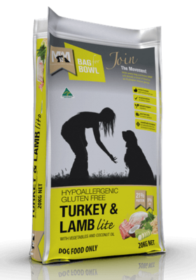 Meals For Mutts Turkey & Lamb Lite Adult Dry Dog Food Gluten Free  -  20 kg