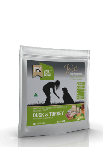 Meals For Mutts Grain Free Duck & Turkey Adult Dry Dog Food  -  2.5 kg