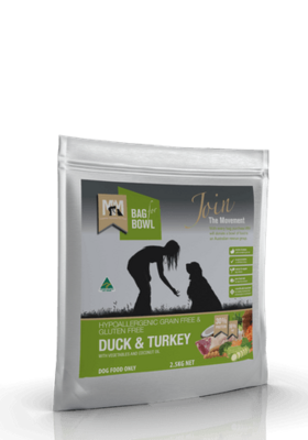 Meals For Mutts Grain Free Duck & Turkey Adult Dry Dog Food  -  2.5 kg , 9 kg or 20 kg