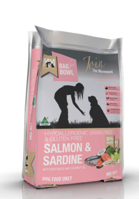 Meals For Mutts Gluten Free ,  Gain Free Salmon & Sardine Adult Dry Dog Food   -  9 kg