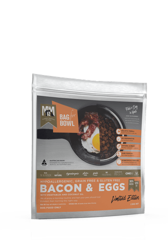 Meals For Mutts Bacon & Eggs Grain Free Adult Dog Food  -  2.5 kg or 14 kg