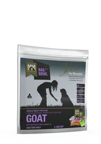 Meals For Mutts Goat Single Meat Protein Grain Free Adult Dry Dog Food -  2.5 kg or 14 kg