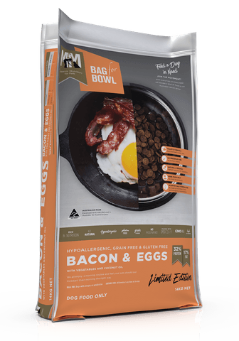 Meals For Mutts Bacon & Eggs Grain Free Adult Dog Food  -  14 kg