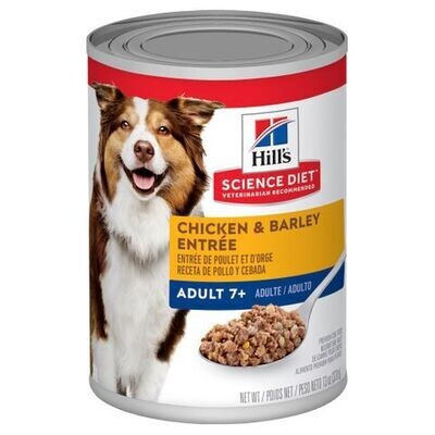 Hill's Science Diet Adult 7+ Chicken & Barley Entrée Dog Food  - 370 grams x 12