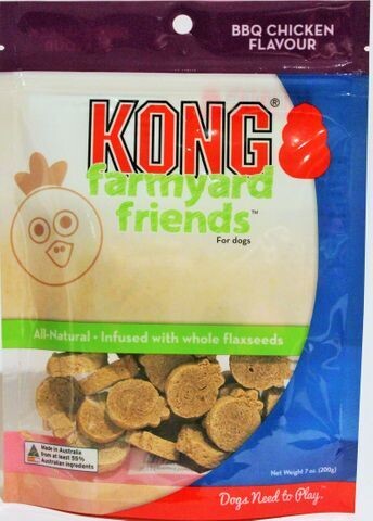 Kong Farmyard Friends Treat  200 grams   - Chicken , Bacon  or Lamb