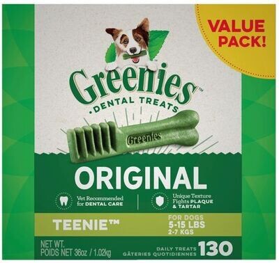 Greenies Original Teenies  -  170 grams , 340 grams , 510 grams or 1 kg