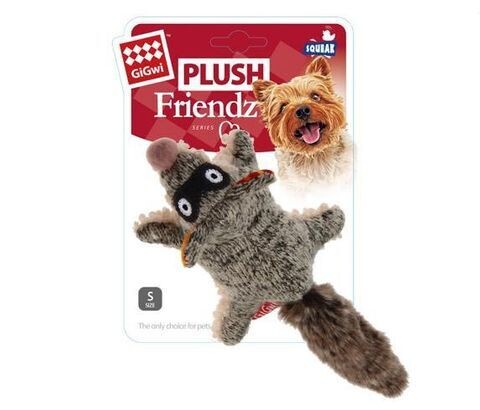 GIGwi Plush Racoon Squeaker