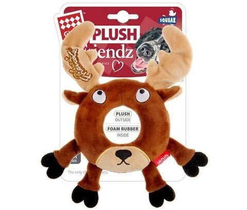 Gigwi Plush Rubber Ring Medium  -  Deer or Bear