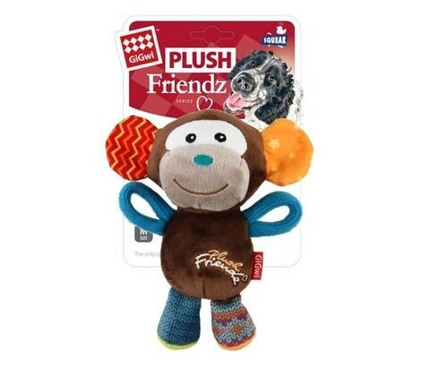 Gigwi Plush Friendz Multi Colour  -  Elephant or Monkey