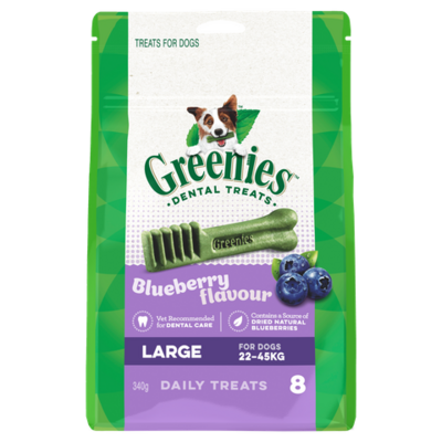 Greenies Blueberry Flavour Large Dog Dental Treats 8 Pieces