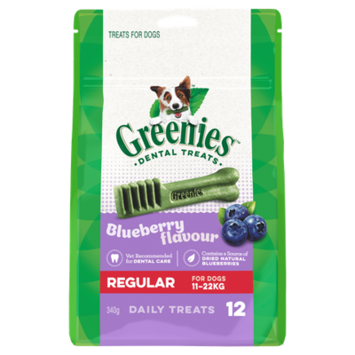 Greenies Blueberry Flavour Regular Dog Dental Treats 12 Pieces