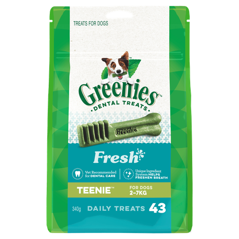 Greenies Freshmint Flavour Tennie Dog Dental Treats 43 Pieces  -  350 grams
