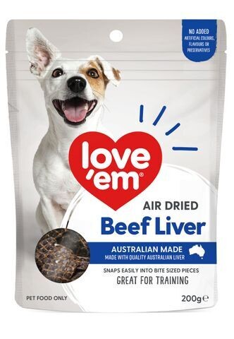 Love Em Air Dried Beef Liver  -  200 grams