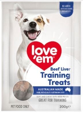 Love Em Mini Treats 200 grams  -  Beef Liver