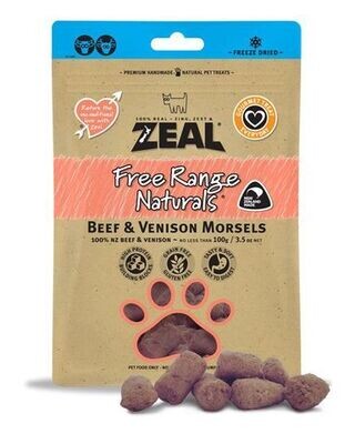 ZEAL Beef and Verison Morsels Dog/Cat Treats - 100 grams
