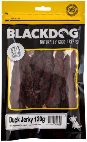BlackDog Duck Jerky  - 120 grams , 300 grams or  1 kg