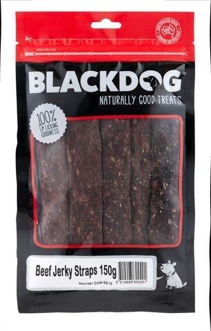 BlackDog Beef Jerky Straps  - 150 grams