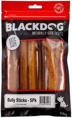 BlackDog Bully Sticks   -  5 pack , 10 pack or  25 pack