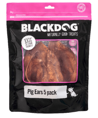 BlackDog Pigs Ears  -  5 pack or 10 pack
