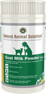 Natural Animal Solutions Goat Milk Powder 400 grams