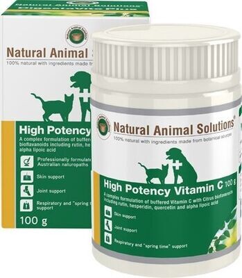 Natural Animal Solutions High Potency Vitamin C 100 grams
