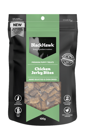 Black Hawk  Chicken Jerky Bites  100 grams  -  Puppy Treats