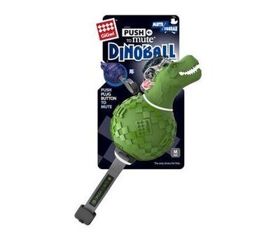 Gigwi Dinoball Push to Mute - Triceratops Green