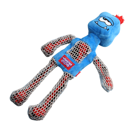 Gigwi Monster Rope Squeaker Medium / Large  -   Blue , Green , Orange & Purple