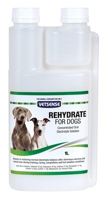 Vetsense Rehydrate for Greyhounds   1 litre