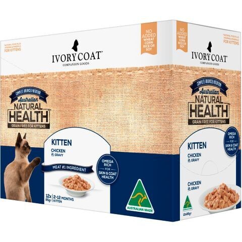 Ivory Coat Kitten Chicken Gravy  -  12 x 85 grams