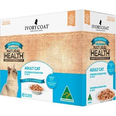 Ivory Coat Adult Cat Chicken Fish Jelly  -  12 x 85 grams