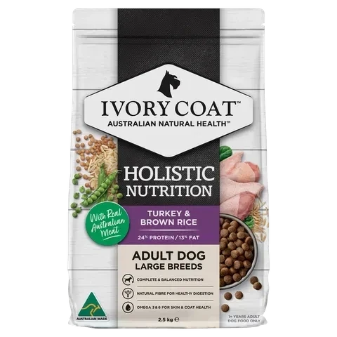Ivory Coat Adult Large Breed Turkey & Brown Rice  - 2 kg  & 15 kg