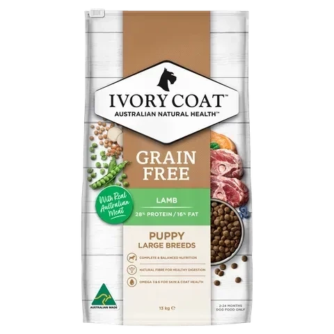 Ivory Coat Puppy Large Breed Lamb with Coconut Oil  -  2 kg & 13 kg