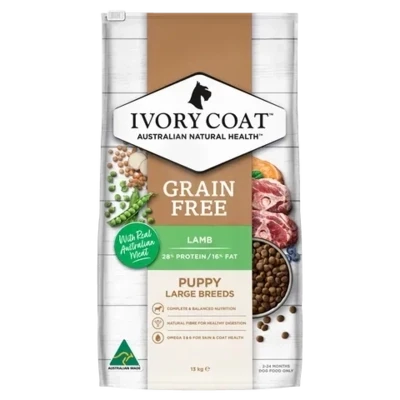 Ivory Coat Puppy Large Breed Lamb with Coconut Oil - 2 kg & 13 kg