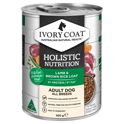 Ivory Coat Wholegrain Adult Lamb & Brown Rice Loaf   400 grams x 12