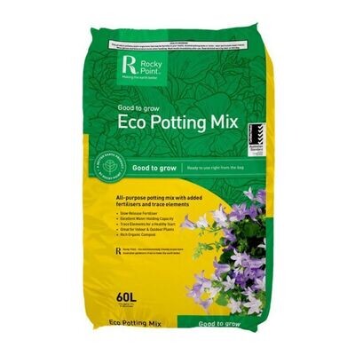 Rocky Point Eco Potting Mix 25 litres or 60 litres
