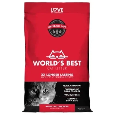 Worlds Best Cat Litter Multi Cat Red - 6.35 kg or 12 kg